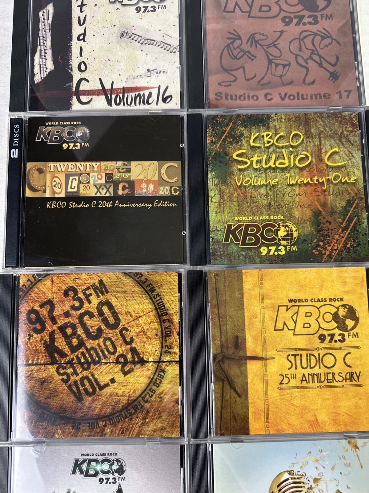 KBCO Studio C Lot Of 22 CDS Volumes 9-31 Plus Sampler Missing Volume 11 & 14 VGC