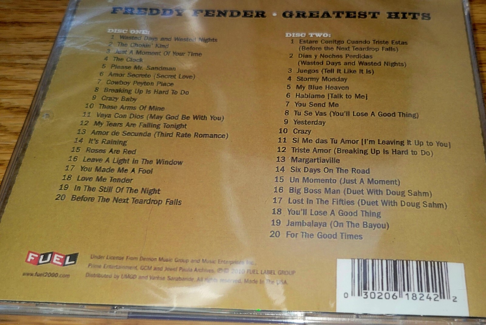 Greatest Hits by Freddy Fender CD, 2 Discs super rare BEST Of (Oldies)