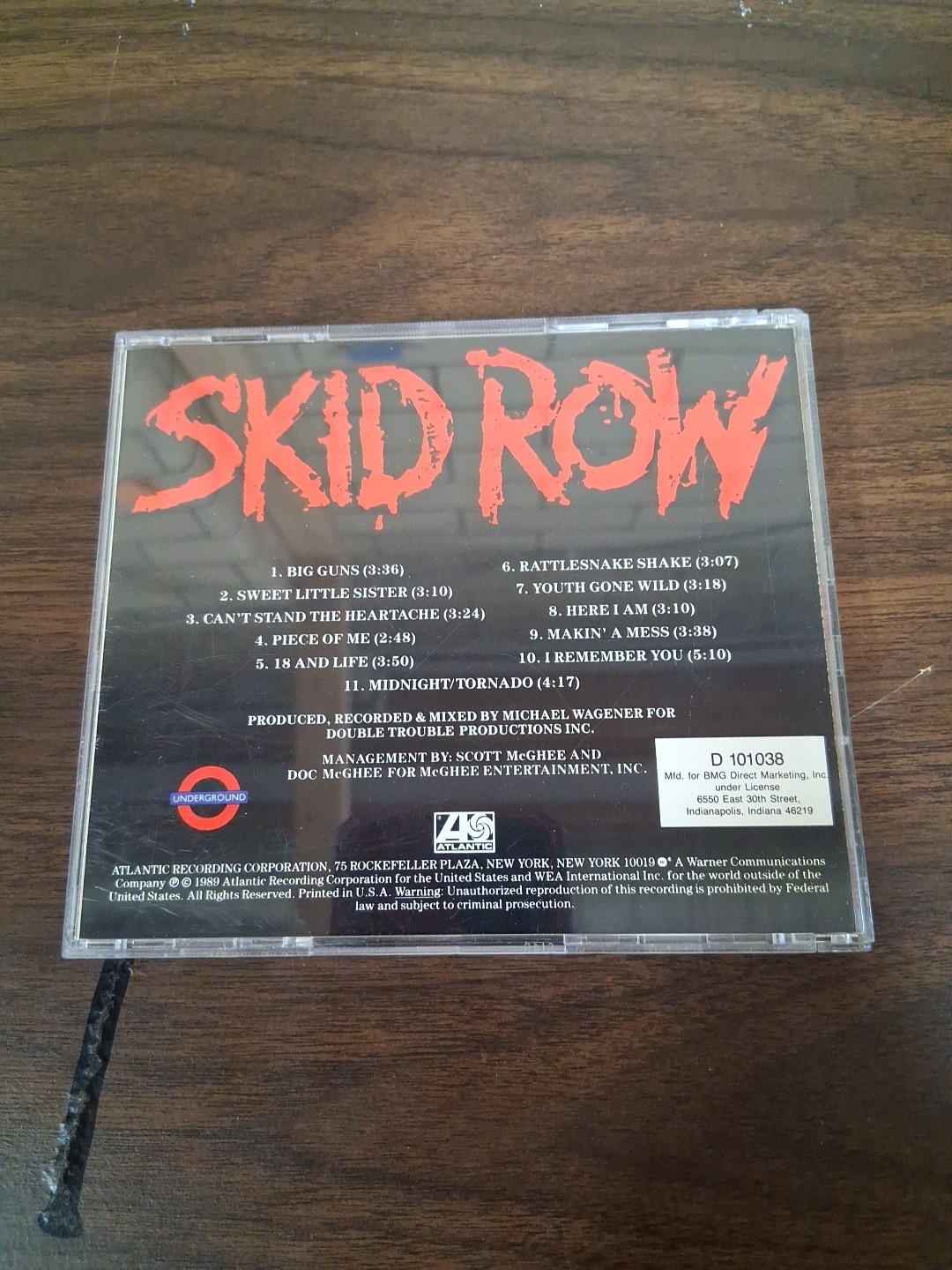Skid Row 1989 CD Like New