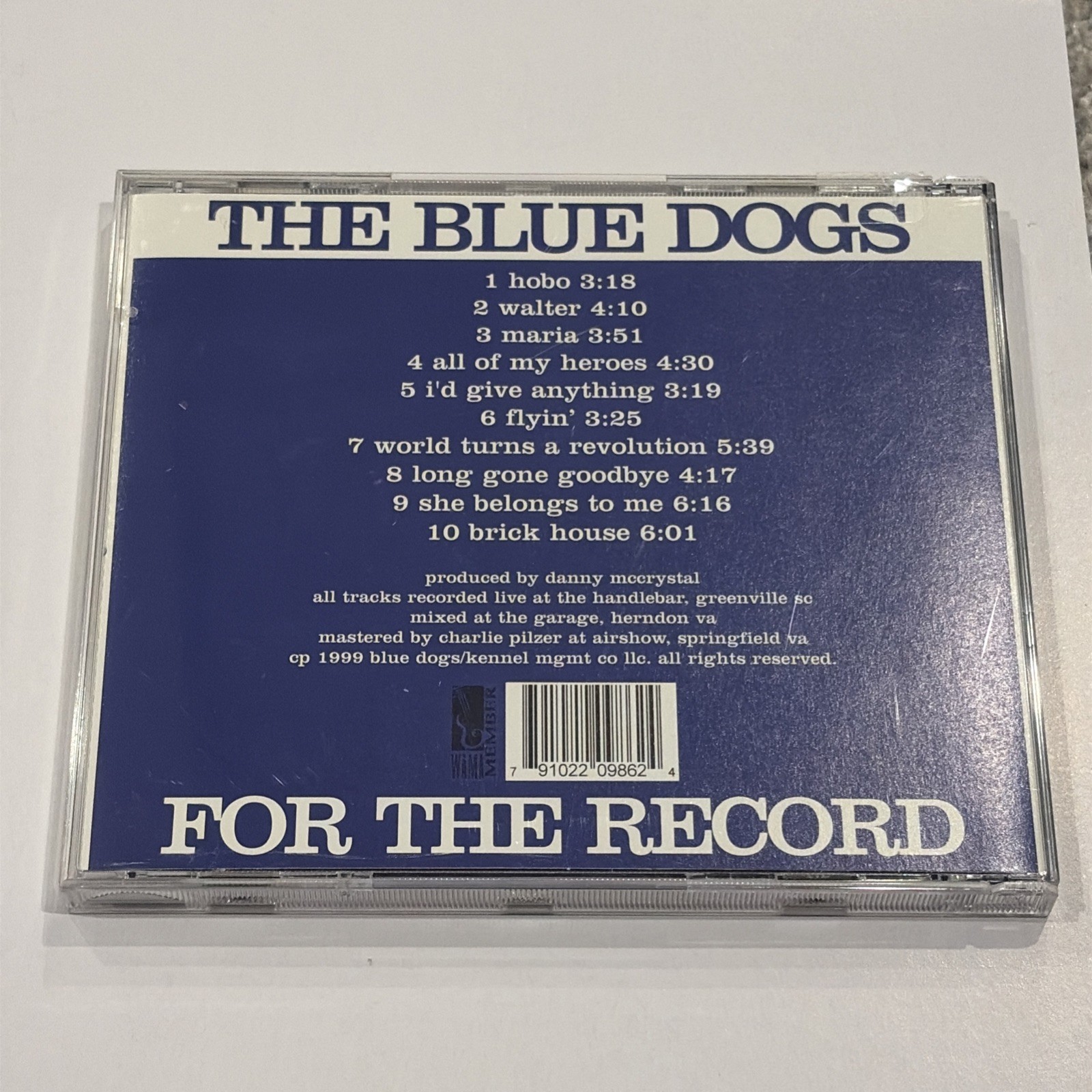 The Blue Dogs For The Record Audio CD 1999