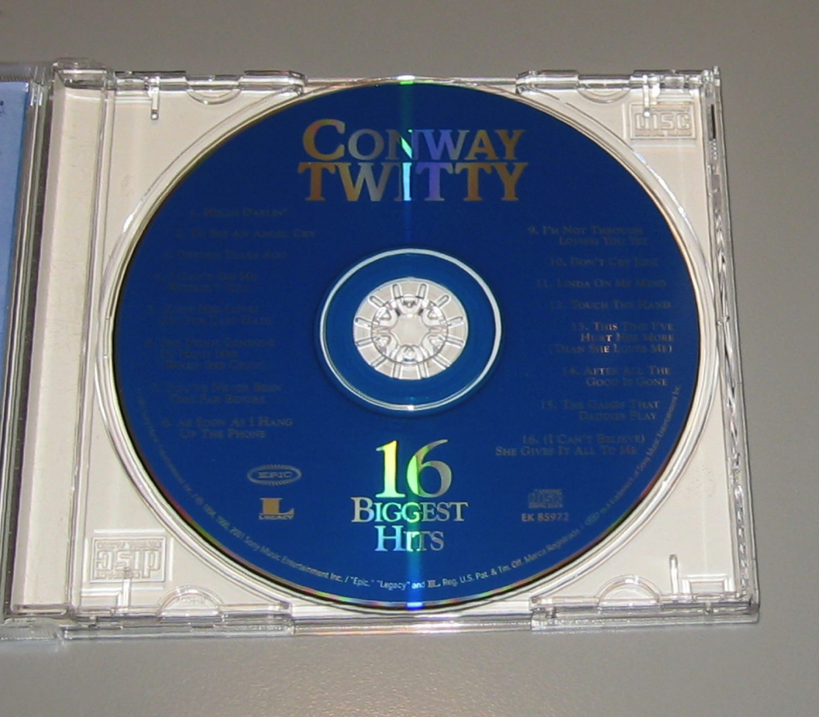 Conway Twitty - 16 Biggest Hits (CD, 2001, Epic/Legacy) Country