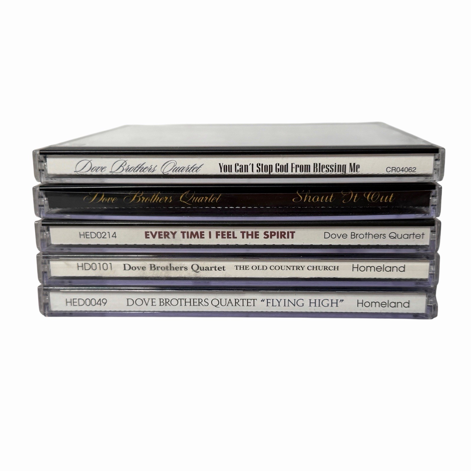 SIGNED Dove Brothers Quartet 5 CD Lot Southern Gospel Christian Religious Music