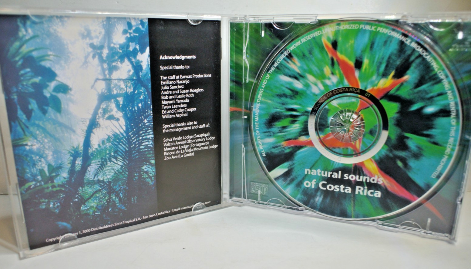 NATURAL SOUNDS OF COST RICA CD - ZONA TROPICAL PRODUCTIONS 2000