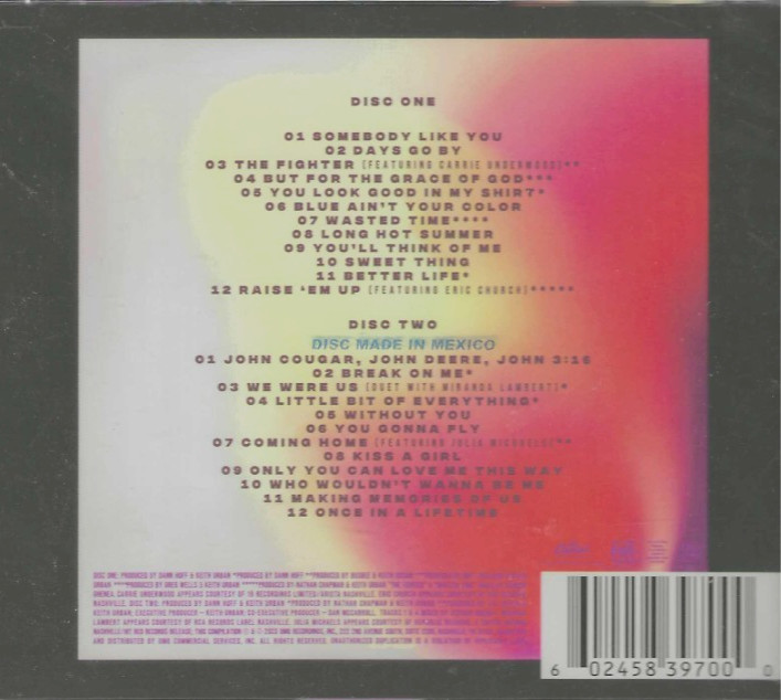 Keith Urban, #1's Vol. 1 & 2, NEW! 2 CD, 24 Best Of Tracks #1 Songs ,w/ Poster