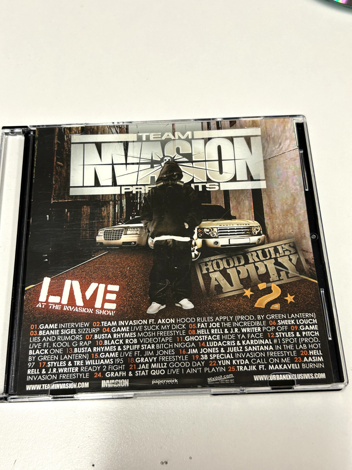 TEAM INVASION DJ GREEN LANTERN HOOD RULES APPLY PT 2 NYC PROMO MIXTAPE MIX CD