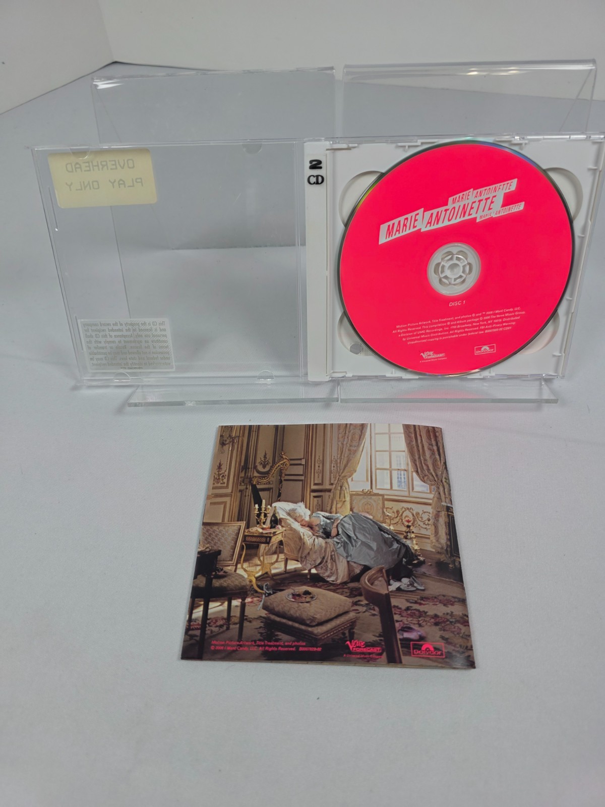 Marie Antoinette Promotional/Radio Copy Double CD Soundtrack - 2006 2-Disc Set