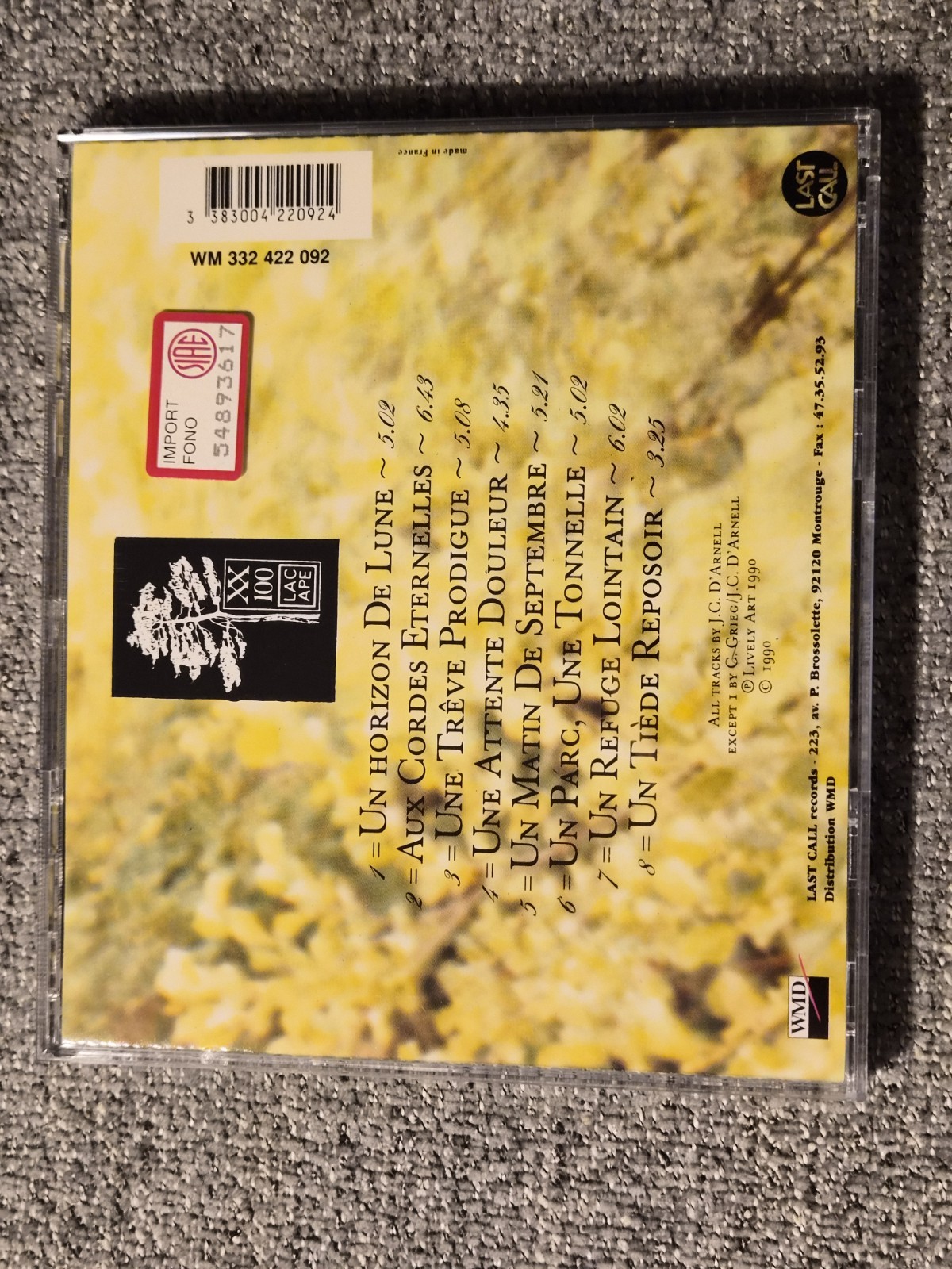 (590) Collection d'Arnell-Andrea Au Val des Roses CD Rare French Darkwave MPO