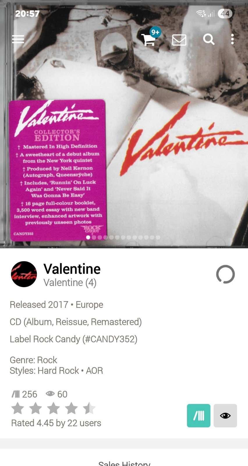 Valentine ~ S/T Remastered AOR CD 2017 Melodic Rock Hugo Journey Open Skyz Perry