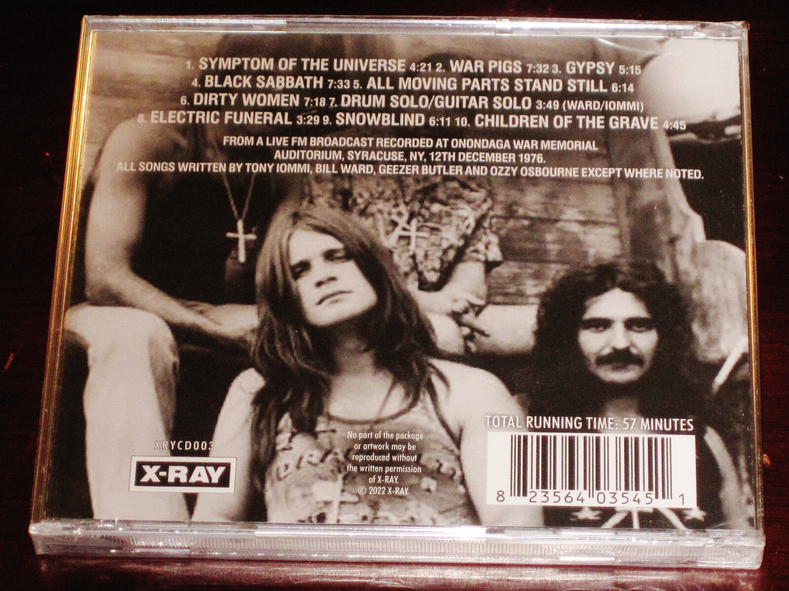 Black Sabbath: Syracuse 1976 - The New York State Broadcast CD 2022 X-Ray UK NEW