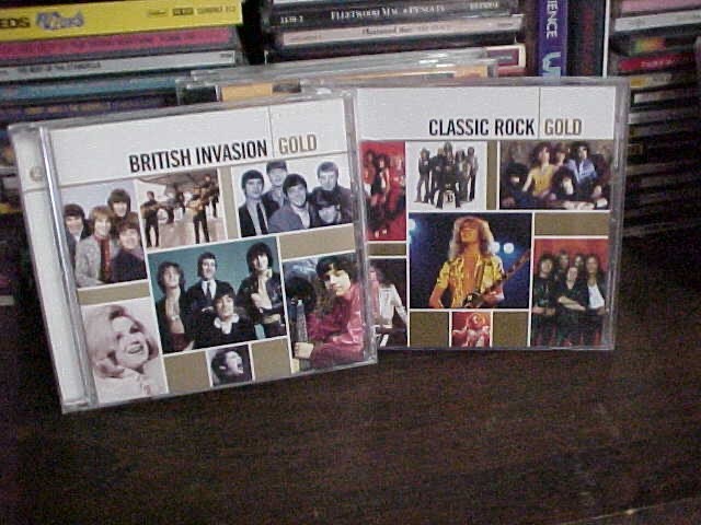 British Invasion: Gold by Various (CD, 2006) & Classic Rock Gold! 2 CDs Great!!!