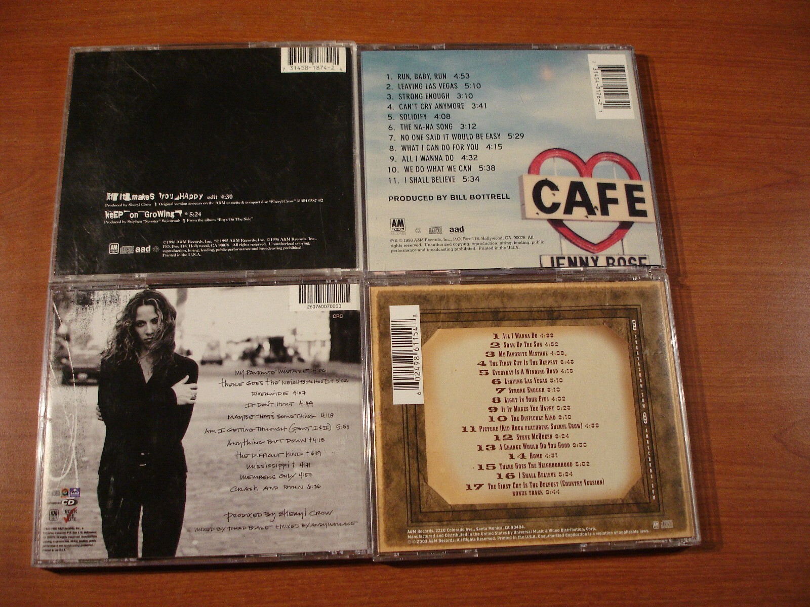 Sheryl Crow 4 CD Lot best of, Tuesday Night Social Club, Globe Sessions + More