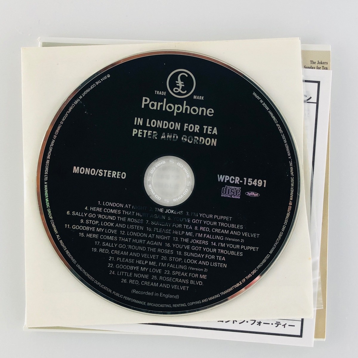 Peter & Gordon In London For Tea WPCR-15491 SHM-CD Japan Paper Sleeve 2014