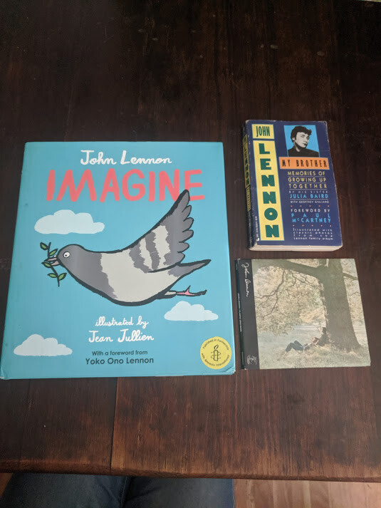 JOHN LENNON CD Book LOT Beatles Plastic Ono Band Yoko Imagine