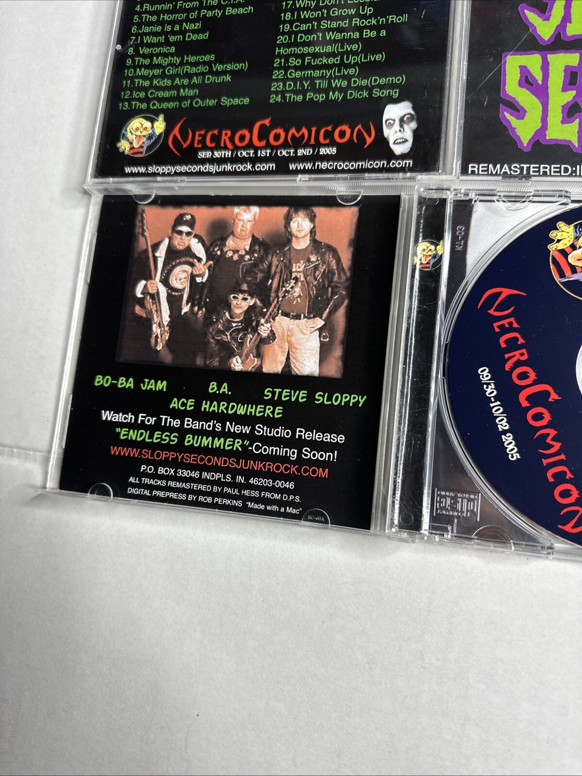SLOPPY SECONDS Rock CD NecroComicon 2005 limited edition compilation ULTRA RARE