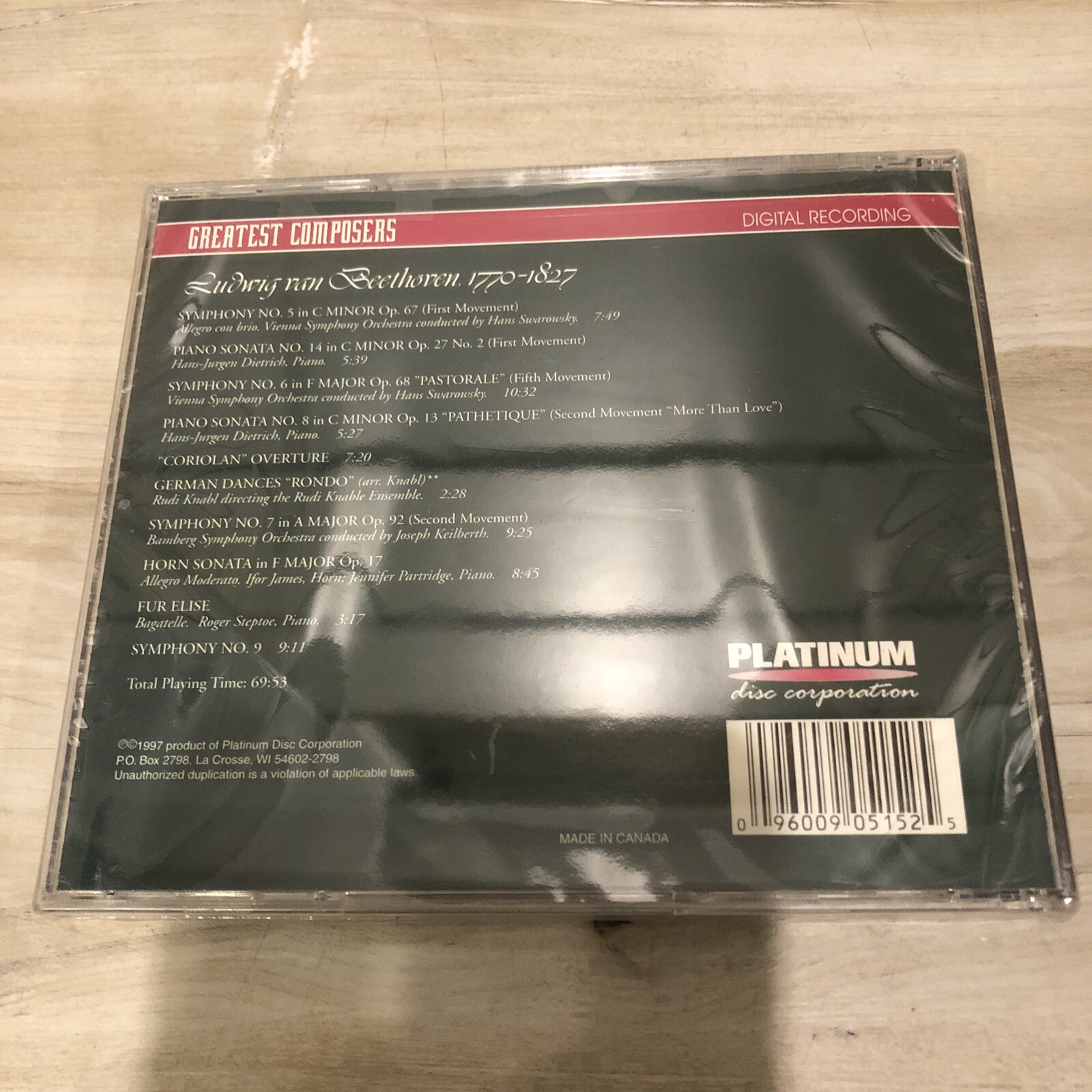 Beethoven: Excerpts from Symphonies Nos. 5,6,7; Coriolan, Other Works Brand New