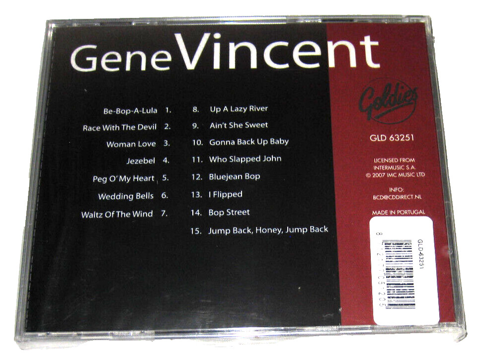 Gene Vincent - Up A Lazy River CD (2007, Goldies) Portugal Import NEW