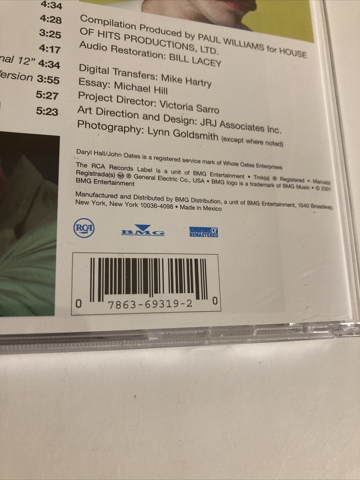 Daryl Hall & John Oats - The Very Best Of CD RCA Records