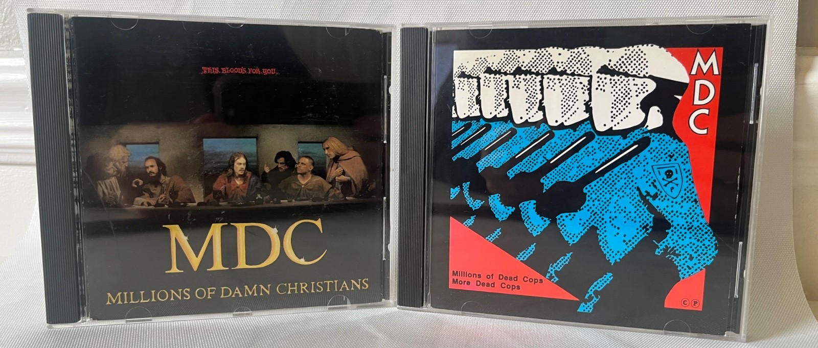 MDC Millions of Dead Cops + Millions of Damn Christians 2 CDs R-Radical SIGNED!!