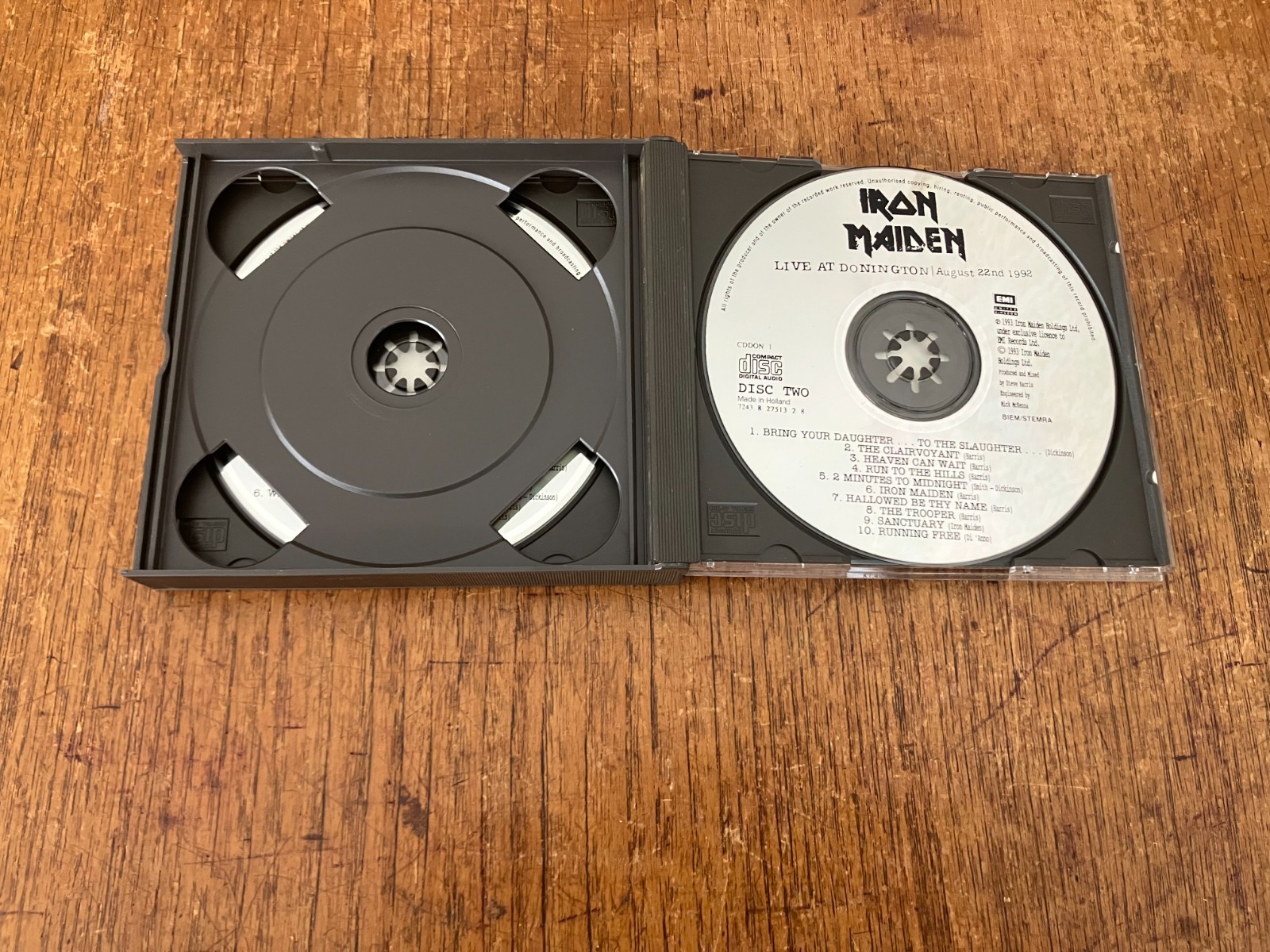 IRON MAIDEN Live At Donington 2-CD BOX Set 1993 Fat Box Version RARE