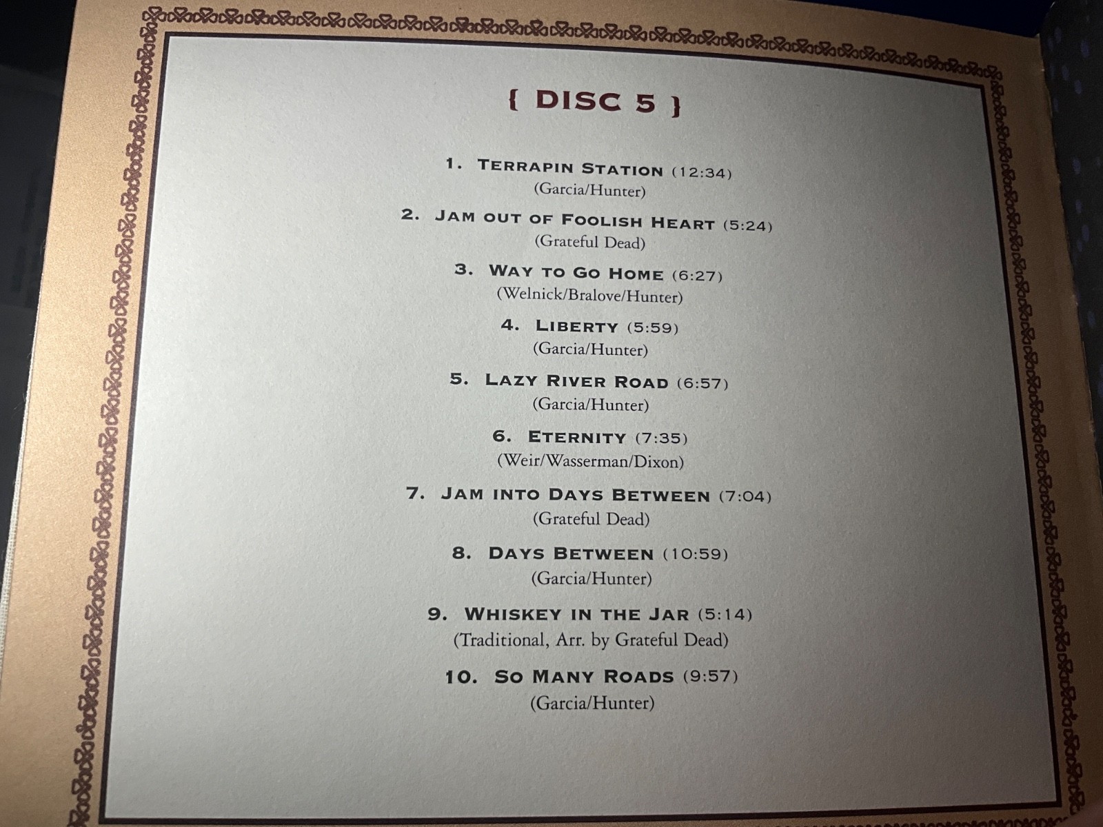 N12-36 GRATEFUL DEAD So Many Roads (1965 - 1995) - 5 CD BOX SET GDCD 4066 - ROCK