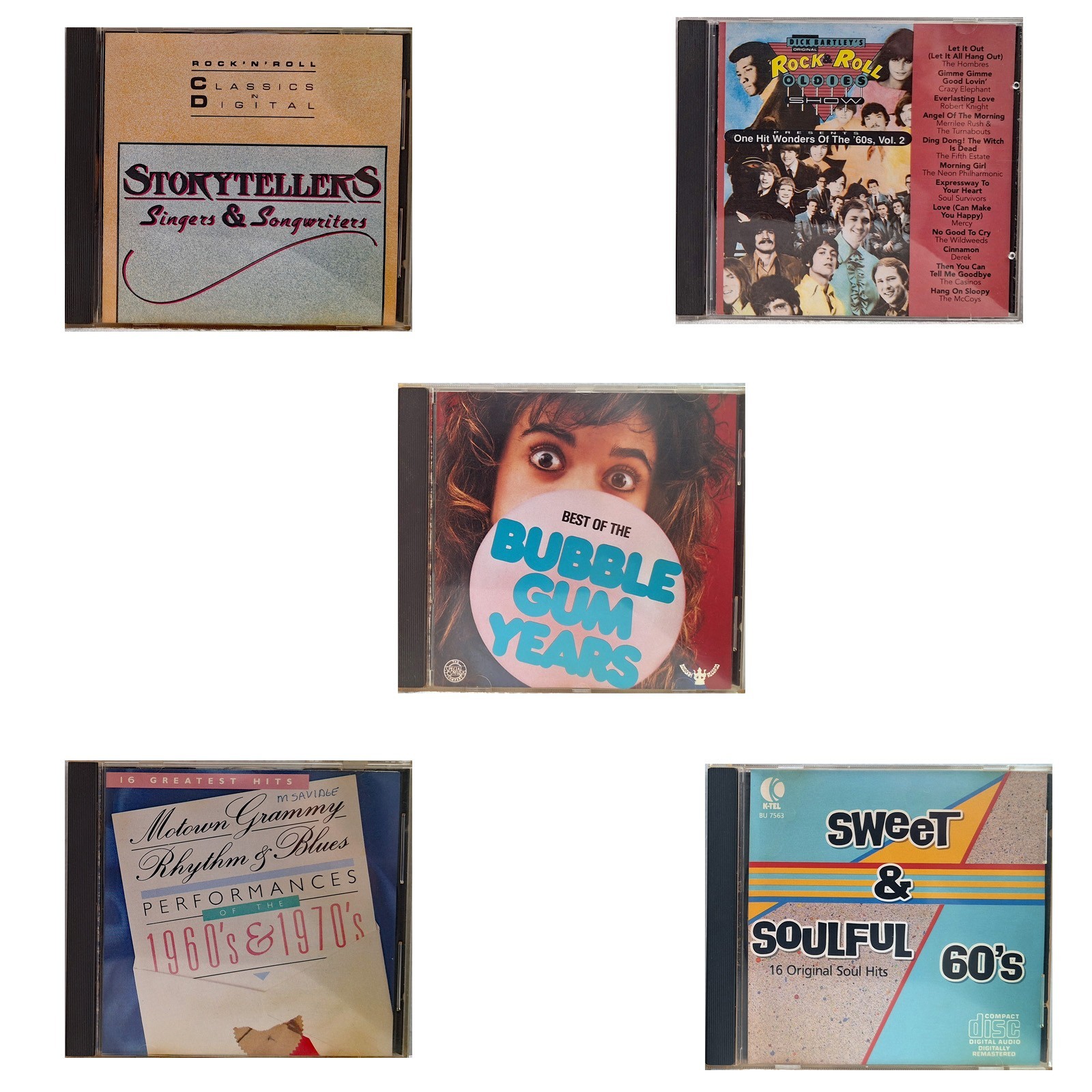 CD Bundle Oldies#2 - 5 cds - 60s/70s collections of rock/folk/pop hits