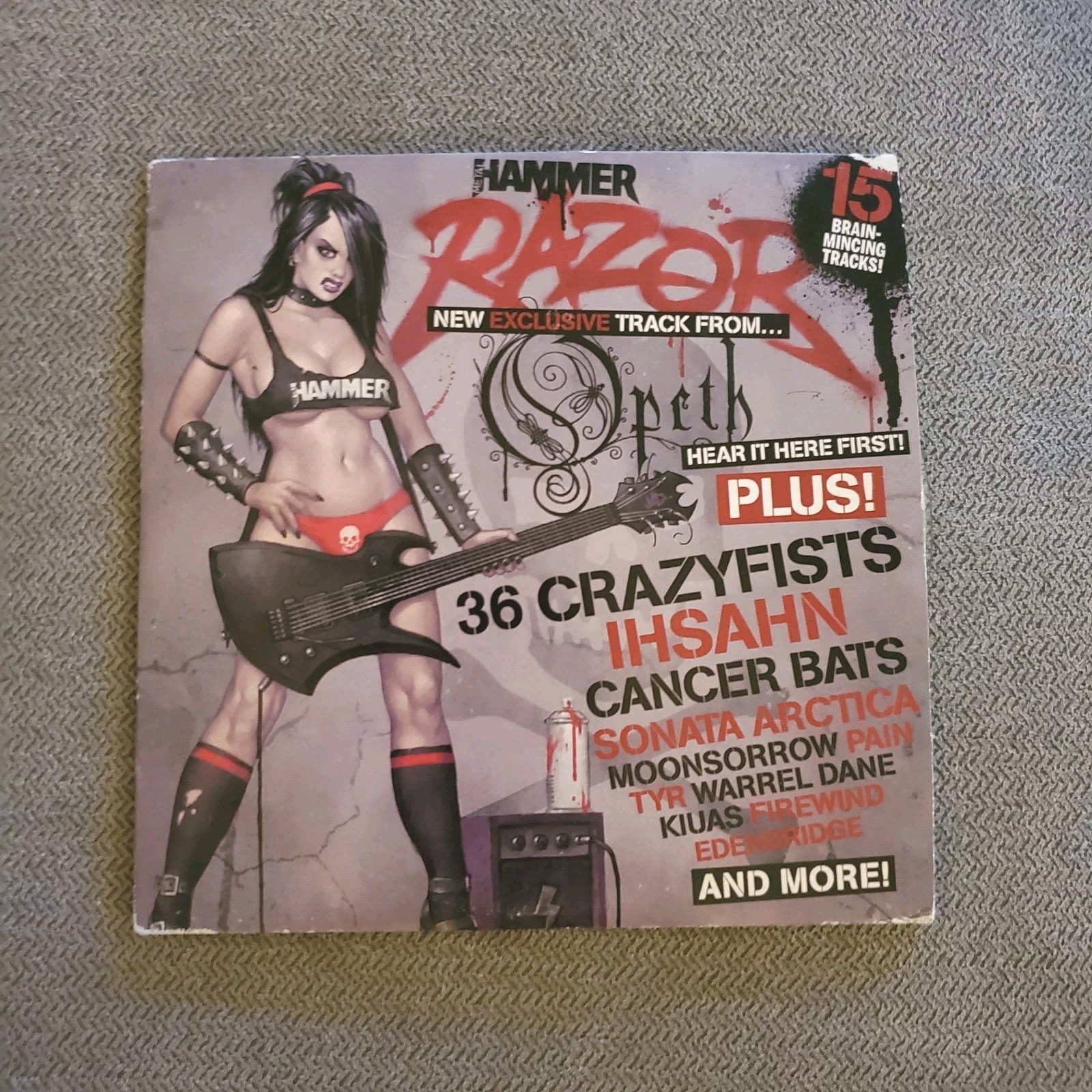 CD METAL HAMMER RAZOR PROMO 15 TRACKS VARIOUS OPETH 36 CRAZYFISTS ISHAHN 2008