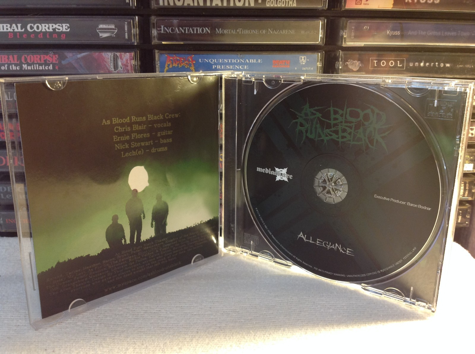 AS BLOOD RUNS BLACK ALLEGIANCE HEAVY METAL CD '06 MEDIASKARE OG RARE OOP