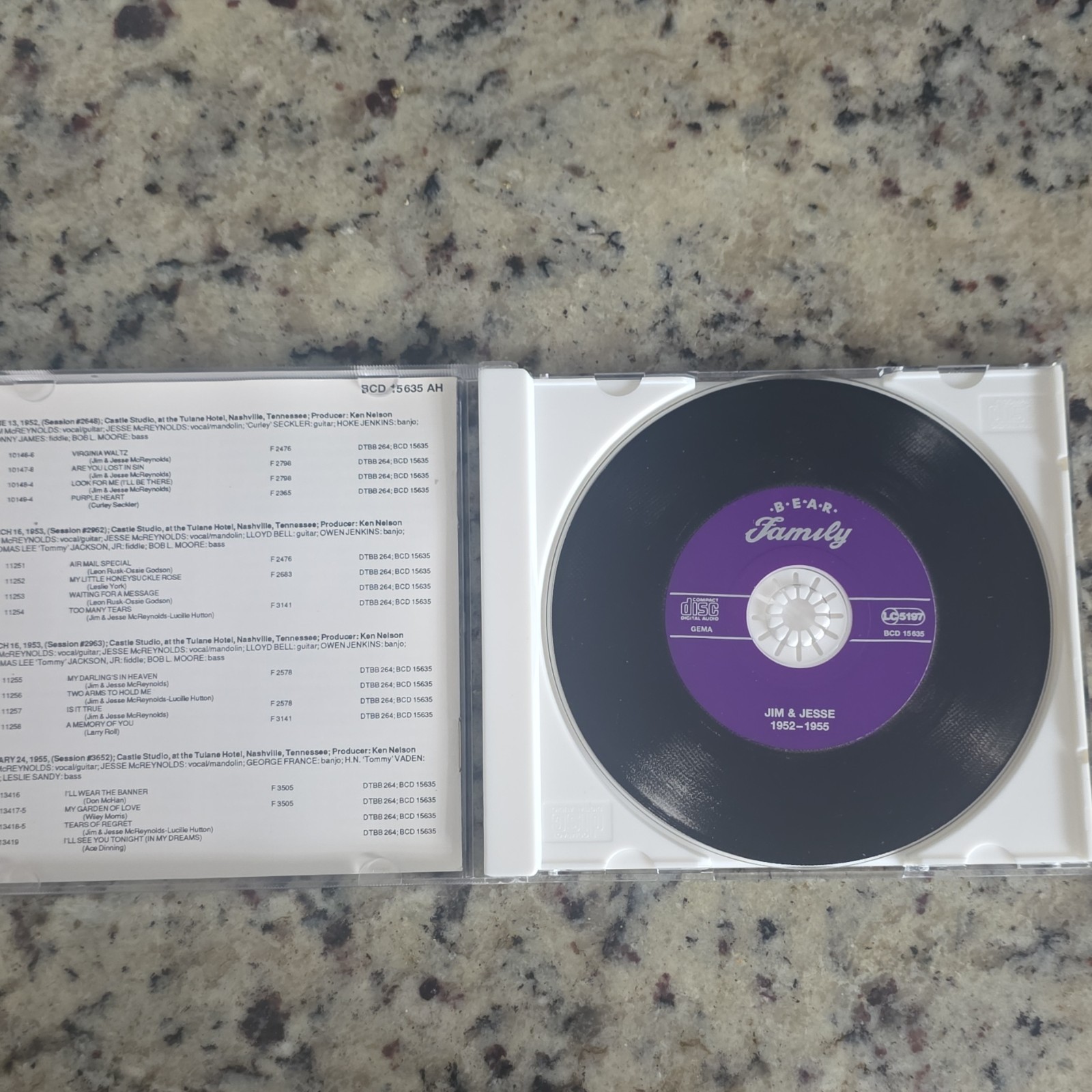 Jim & Jesse - 1952-1955 CD 1992 Bear Family Records BCD 15635 AH Booklet