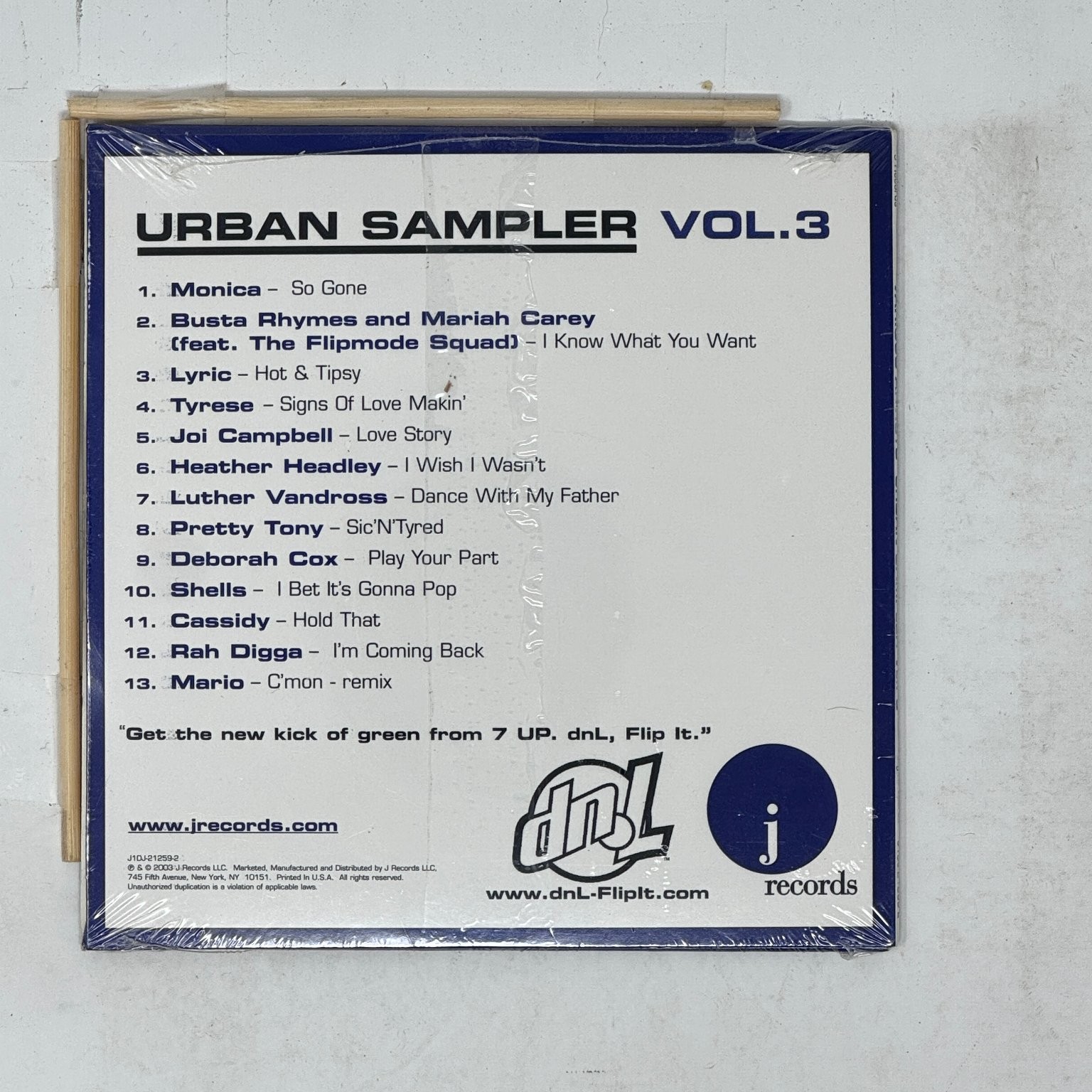 Various Artists – Urban Sampler Vol.3 CD 2003 Promo R&B Hip Hop J Records