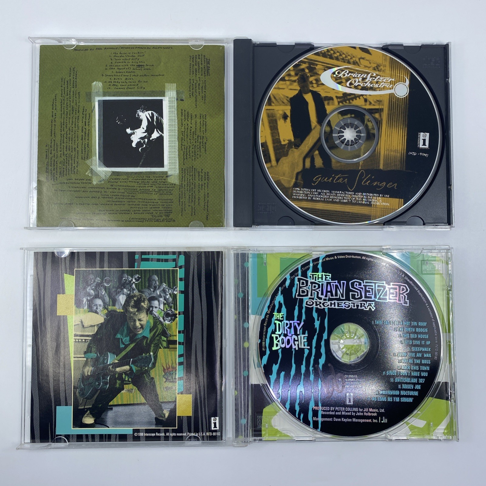 Lot of 2 Brian Setzer CDs - The Dirty Boogie and guitar slinger
