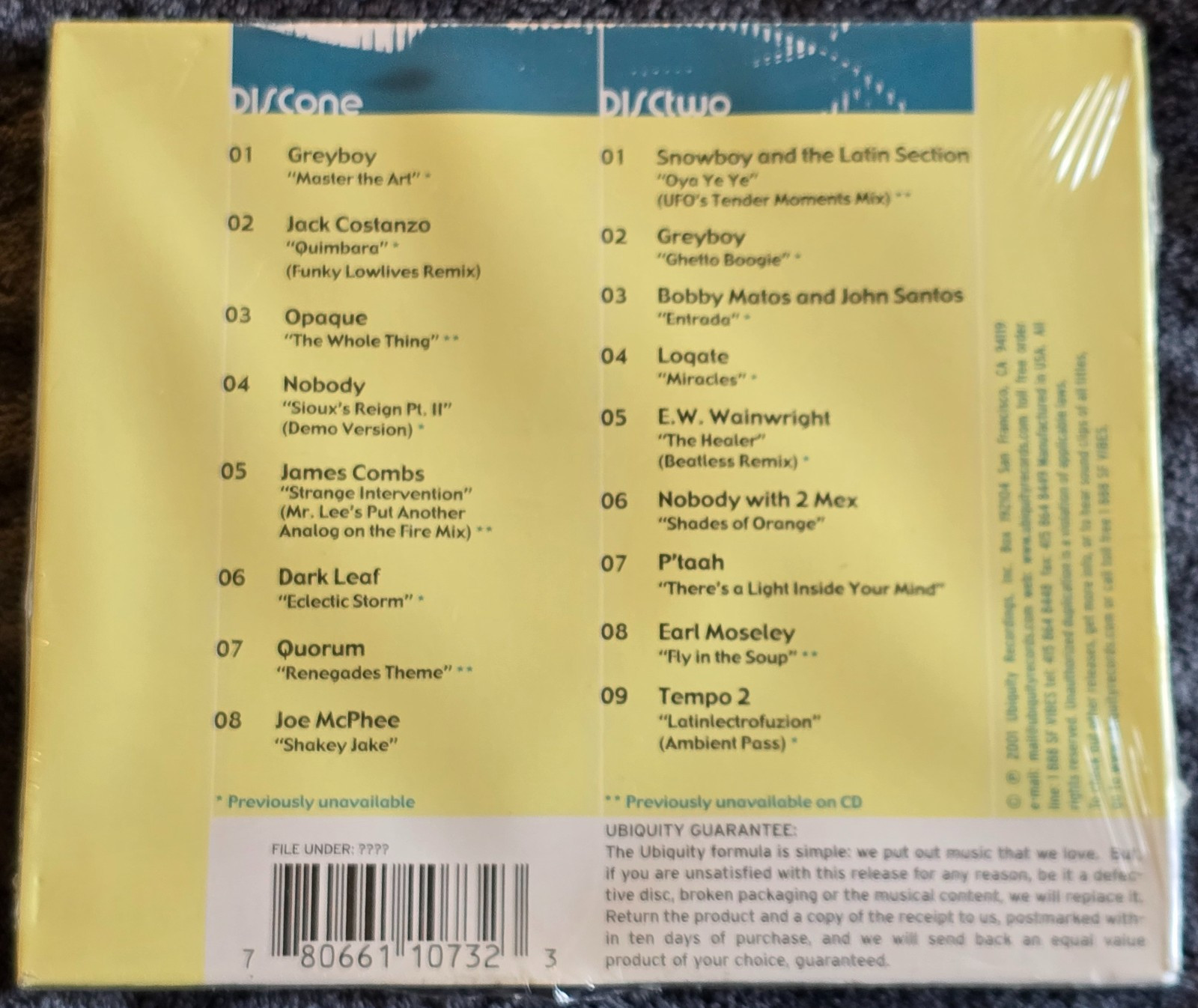 NO CATEGORIES 4 ~ SEALED CD 2001 ~ UBIQUITY RECORDS