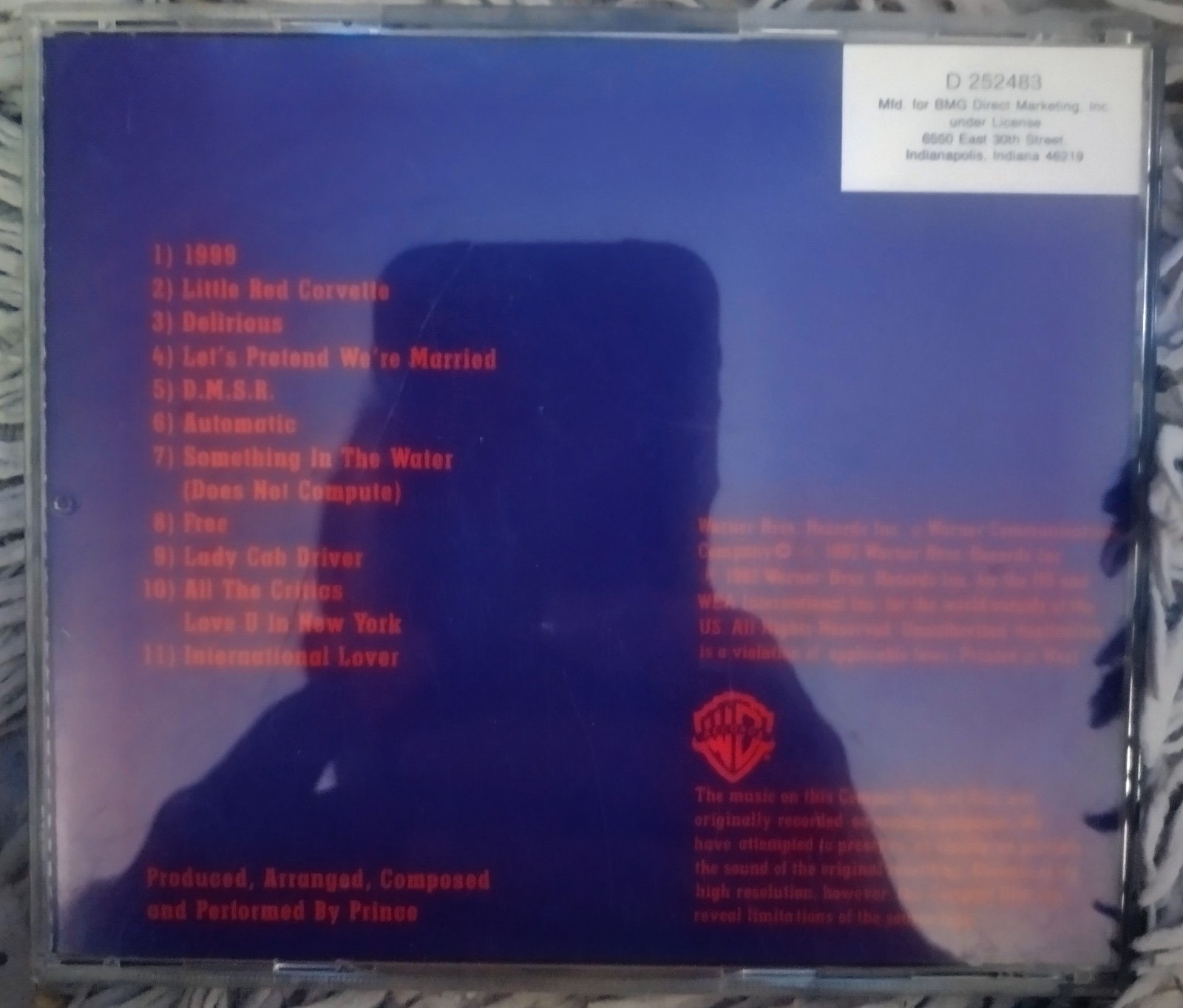 Prince -1999 (CD, 1982) Warner Brothers
