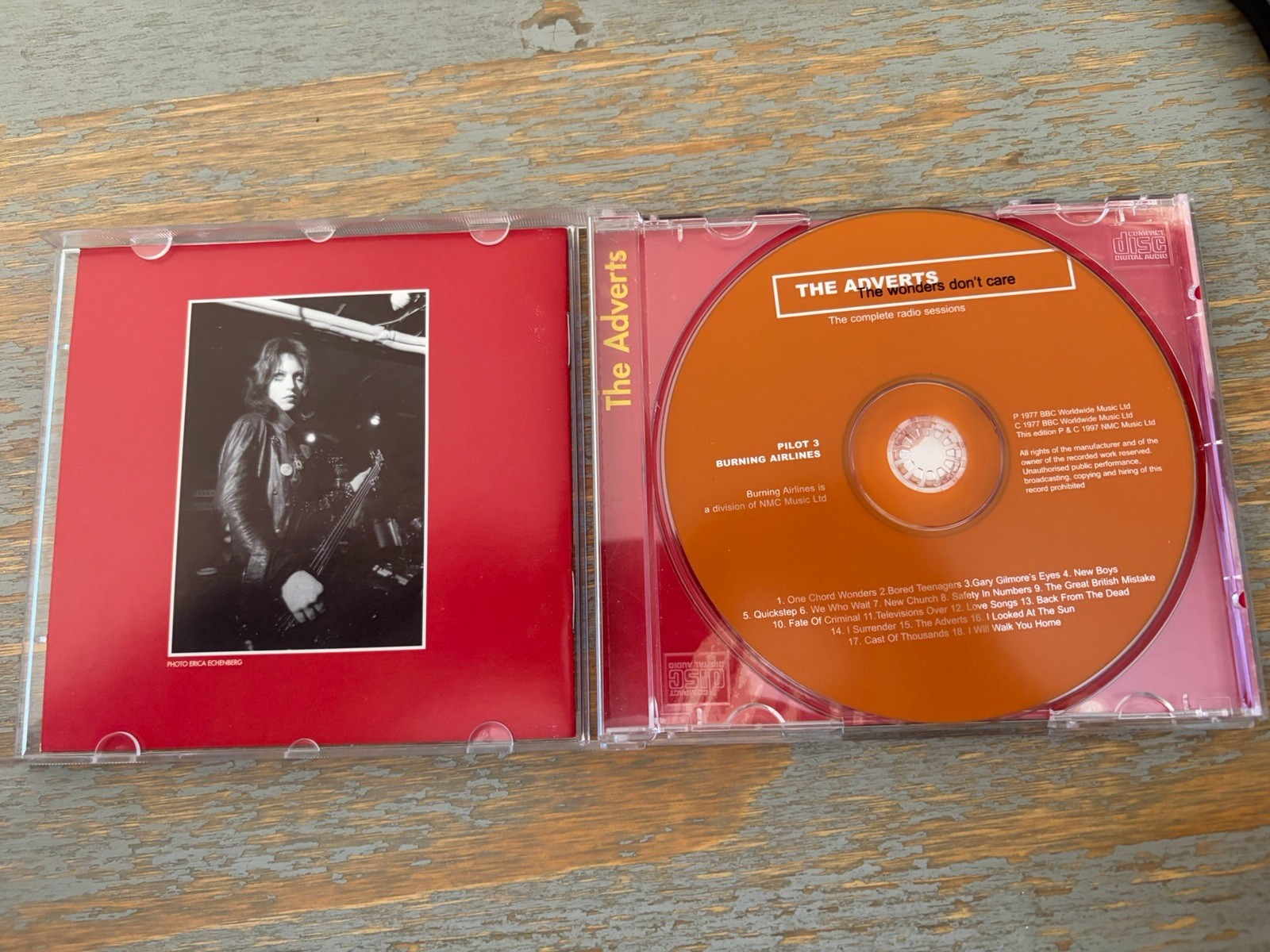 The Adverts - The Wonders Don't Care CD The Complete Radio Recordings Pilot 1997