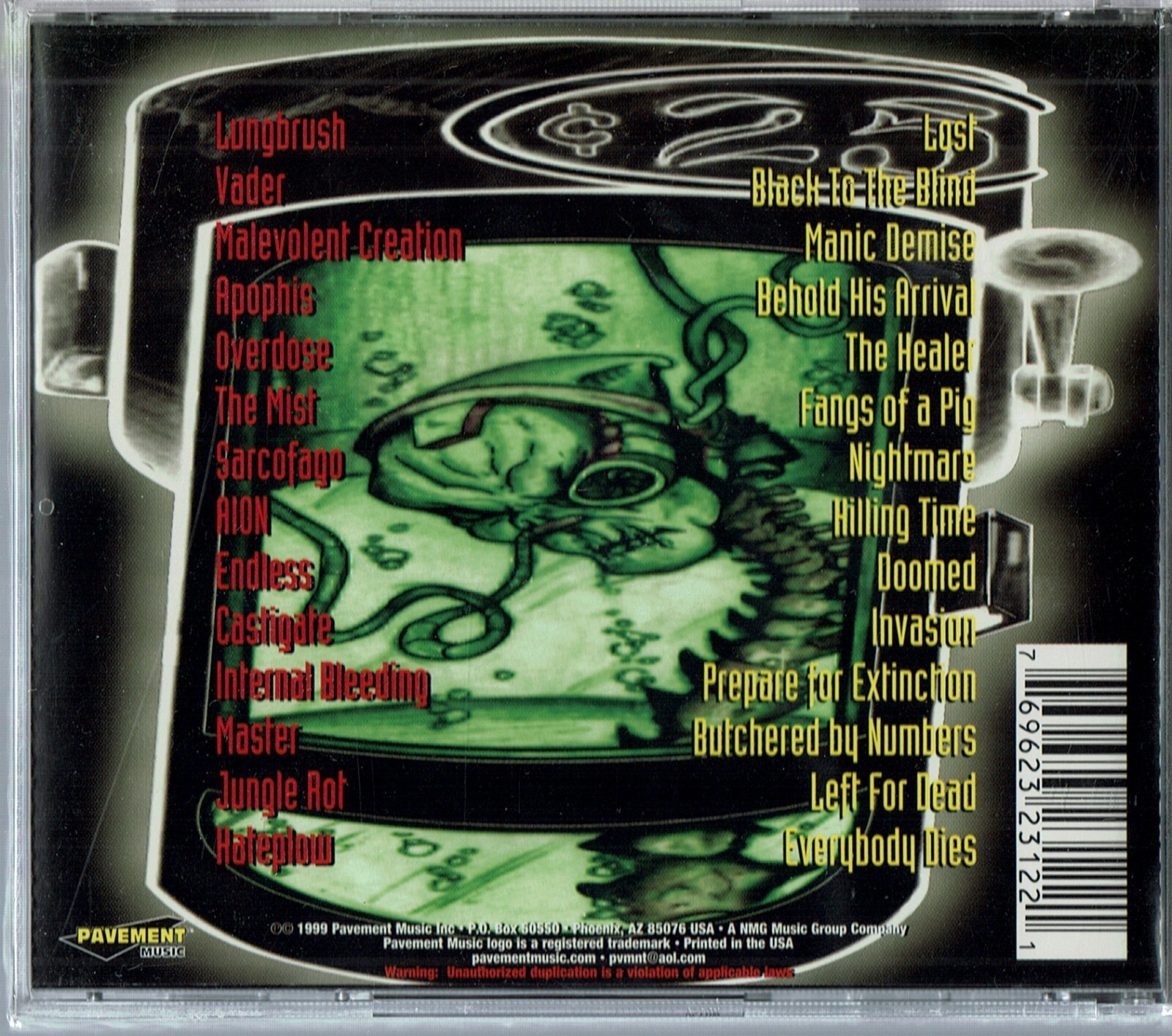 Road Kill Vol. 2 - Vader - Hate Plow - Lungbrush - CD © 1999 (B30)