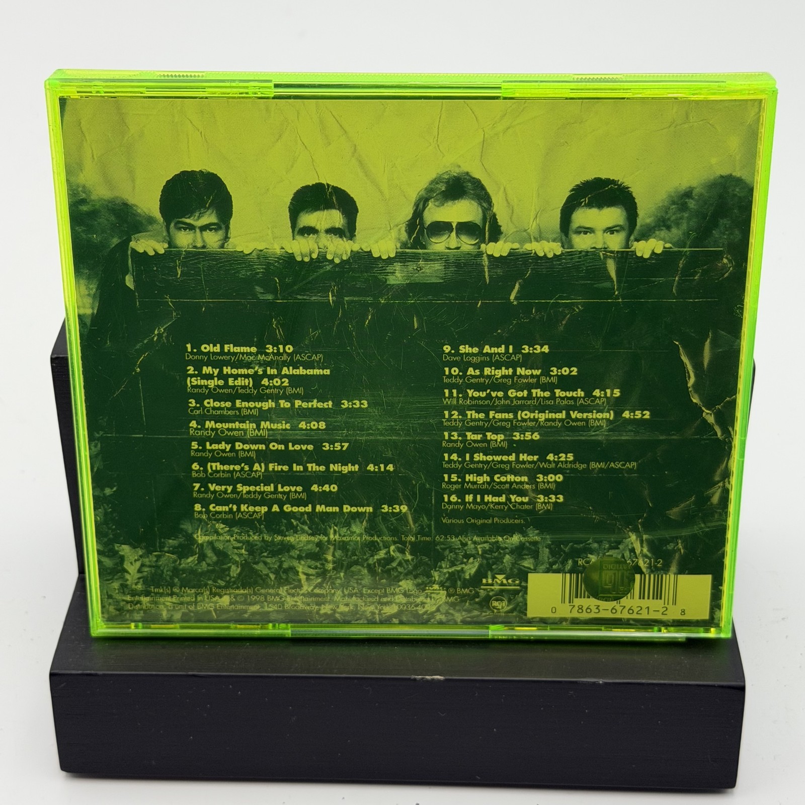 The Essential Alabama CD Album "NOT FOR SALE" Promotional Neon Green Case RCA