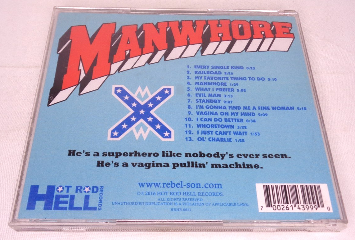 Rebel Son: Manwhore CD 2016 Rockabilly Outlaw Southern Rock