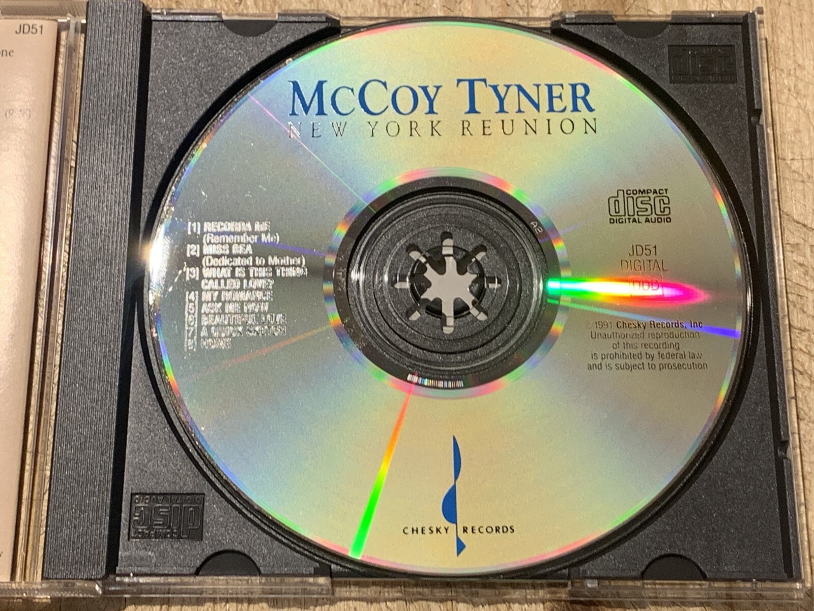McCOY TYNER New York Reunion Ron Carter Al Foster Joe Henderson Chesky CD JD51