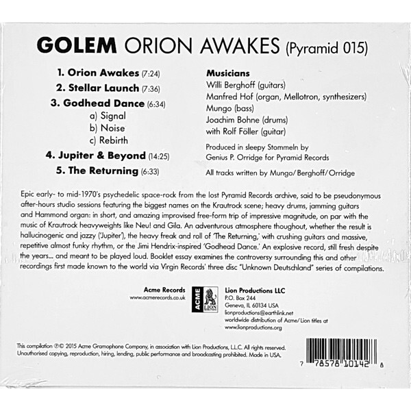 GOLEM Orion Awakes CD 70s German psychedelic space rock krautrock sealed new