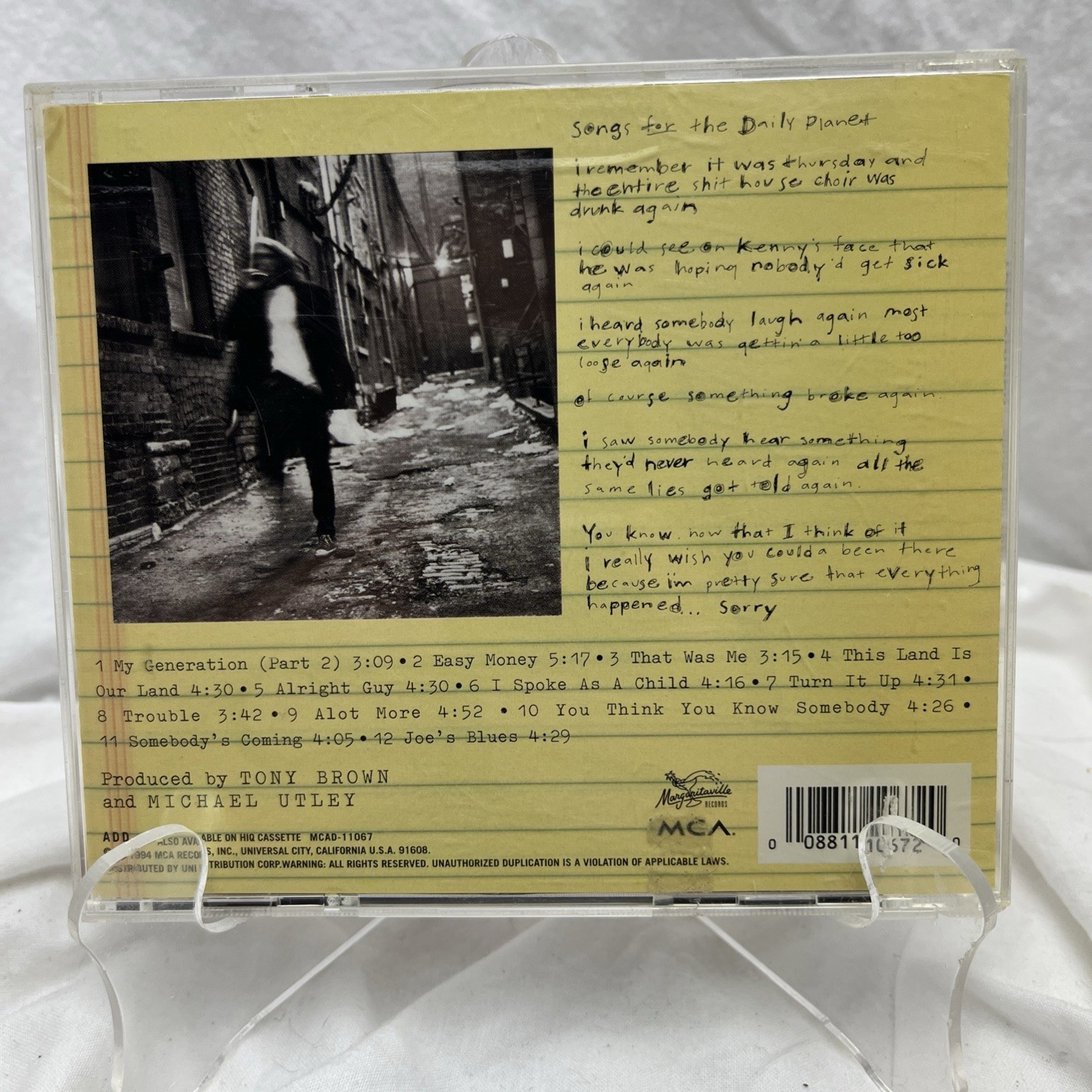 Songs for the Daily Planet by Todd Snider (CD, 1994) USED Promo Sticker