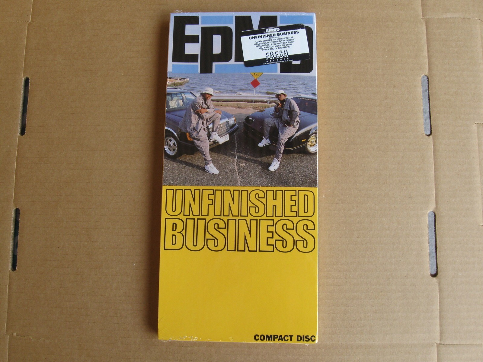 EPMD - Unfinished business CD very rare 1989 Rap SEALED long box - Fresh Records