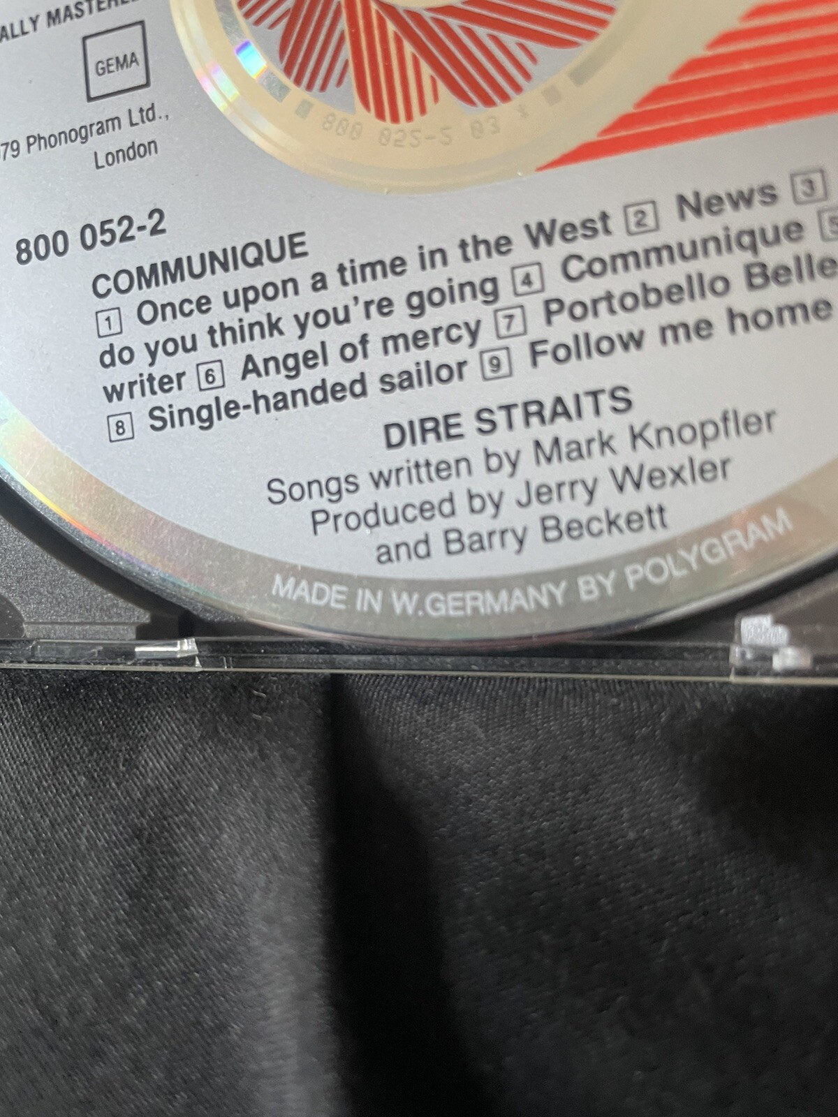 Dire Straits CD Communique Made In West Germany Red Swirl Vertigo