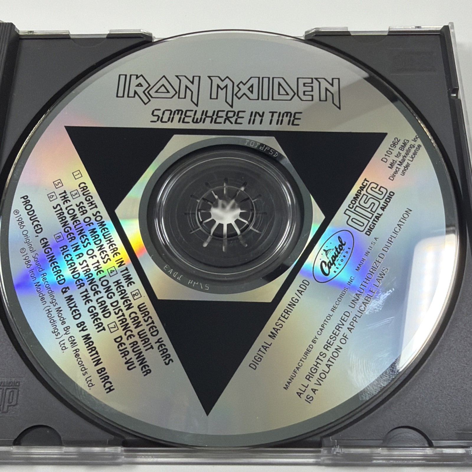 Somewhere in Time Iron Maiden CD Jul-1994 Mint Disc D 101962 Rare No UPC