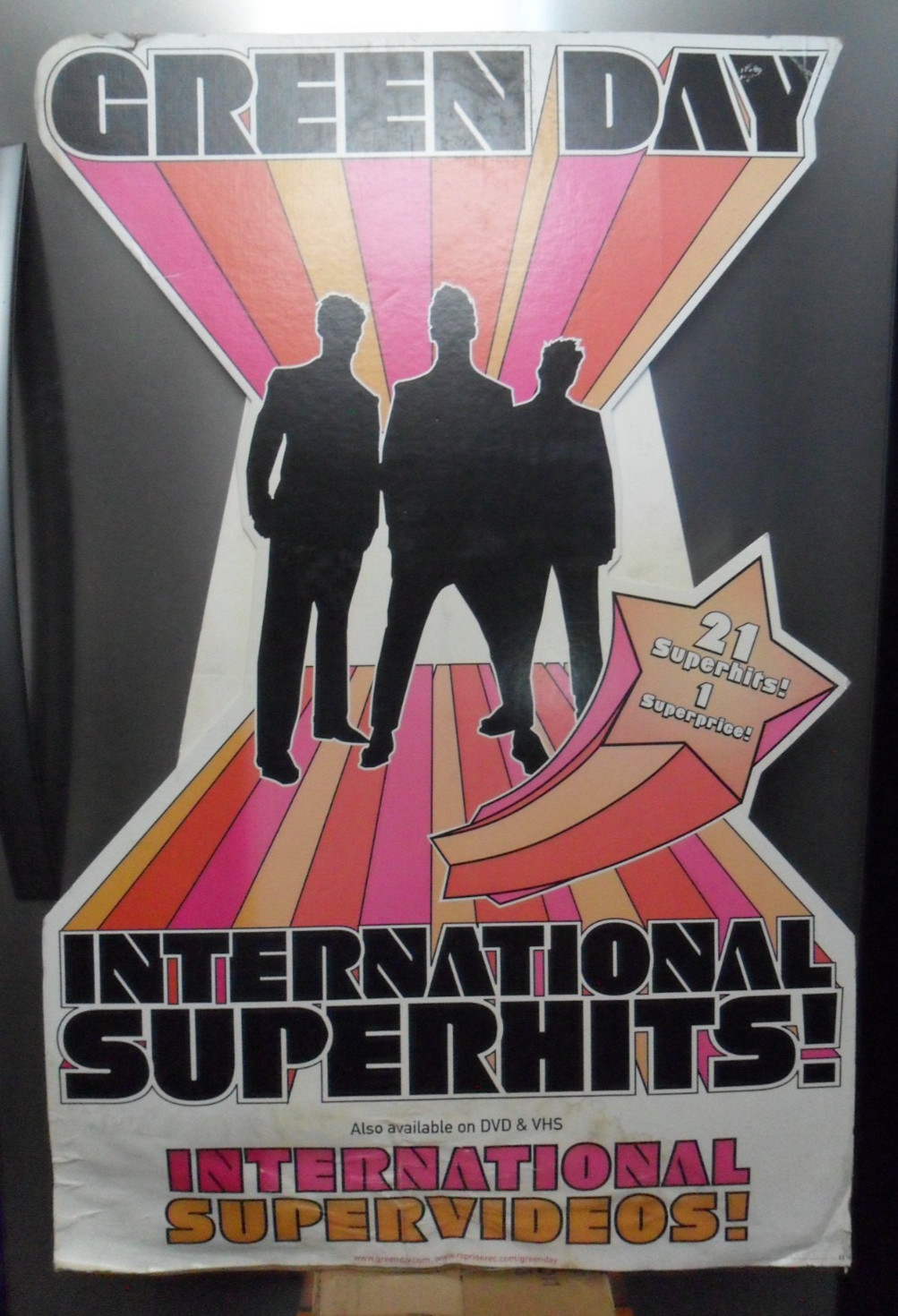 GREEN DAY 2001 REPRISE RECORD STORE PROMO DISPLAY HOLLYWOOD SUPER HITS