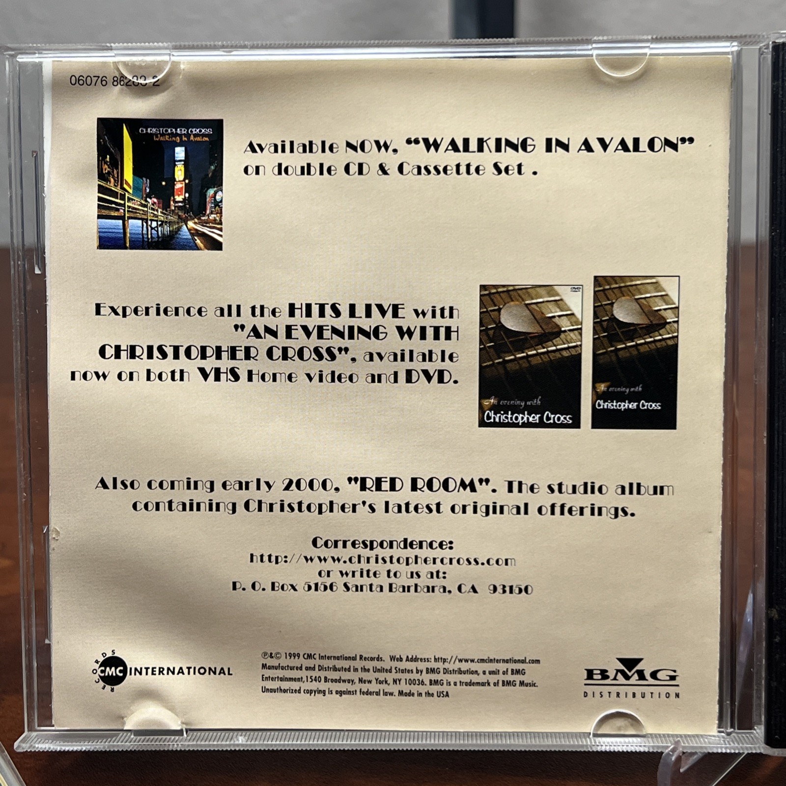 Christopher Cross - GREATEST HITS LIVE SIGNED/AUTOGRAPHED CD CASE