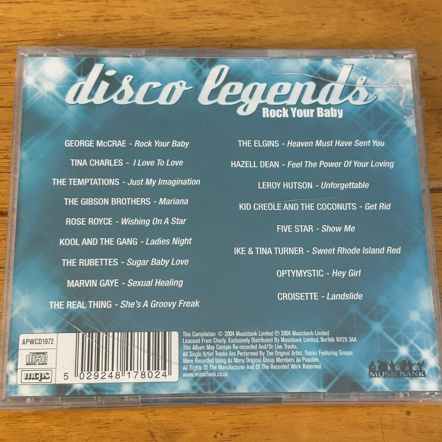 Disco Legends – Rock Your Baby CD 2004 Compilation Disco Funk Soul Musicbank