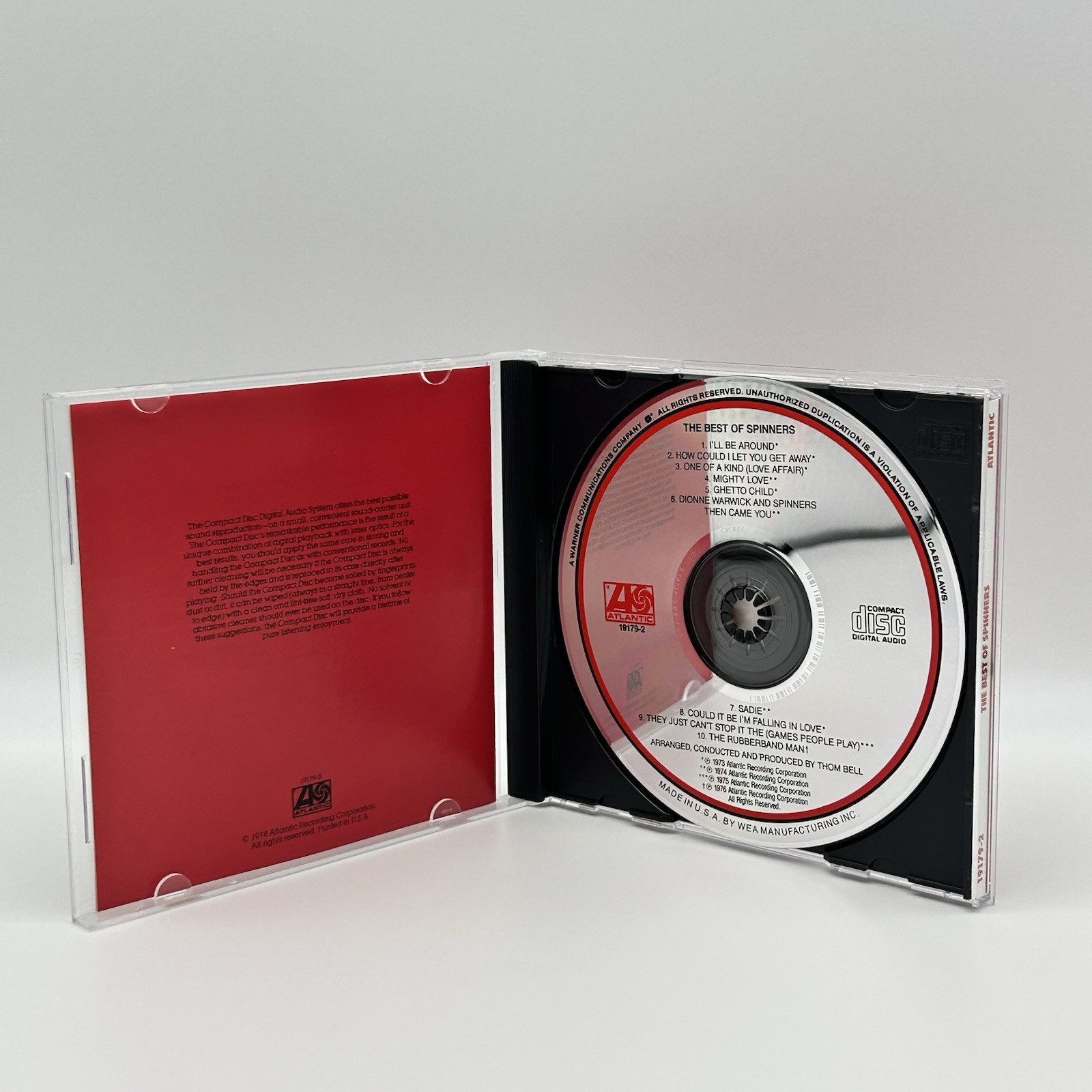 Spinners - The Best of Spinners (CD, 1990 Reissue, Atlantic 19179-2) ~ 10 Tracks