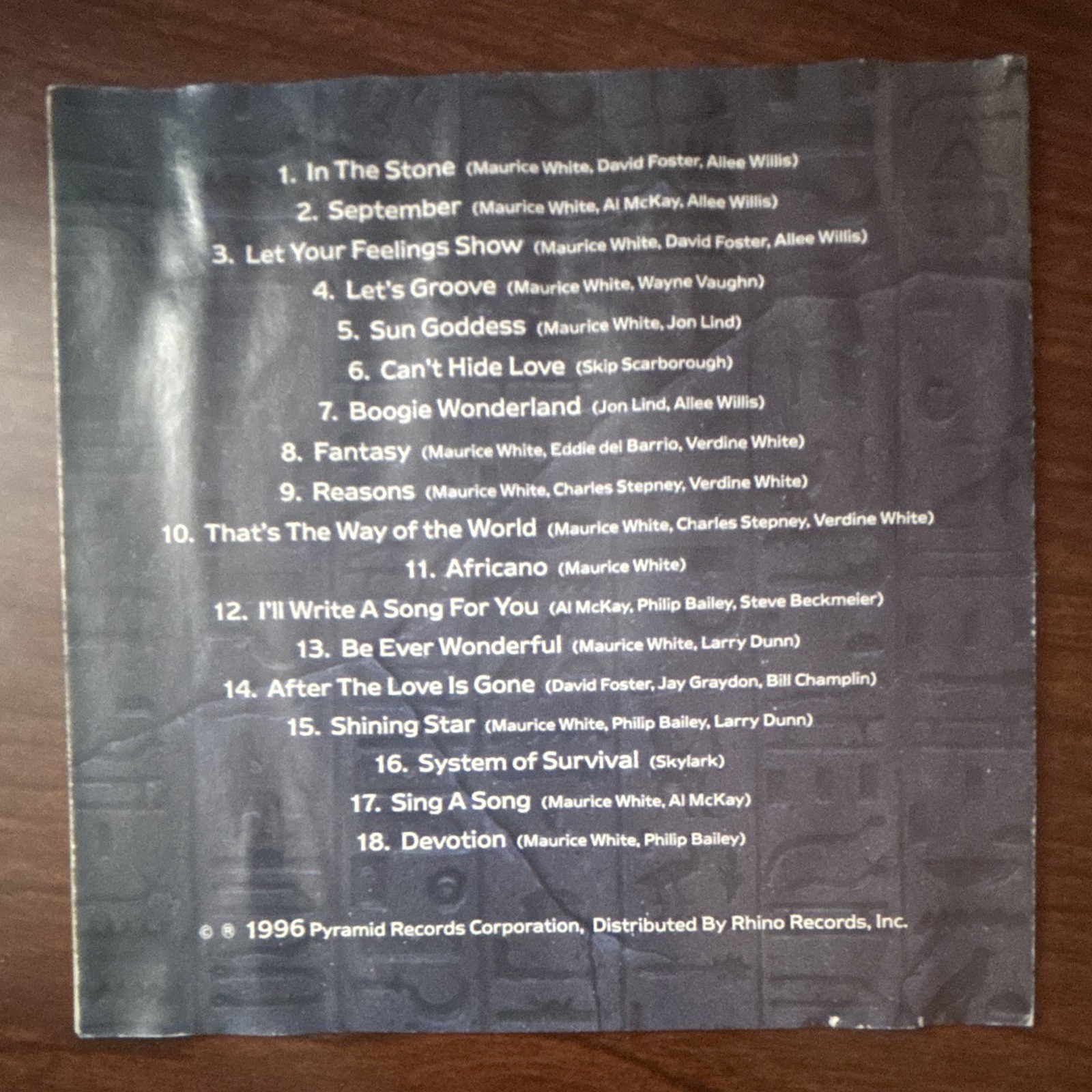 Earth, Wind & Fire Greatest Hits Live CD 1996 Pyramid Records R2 72621