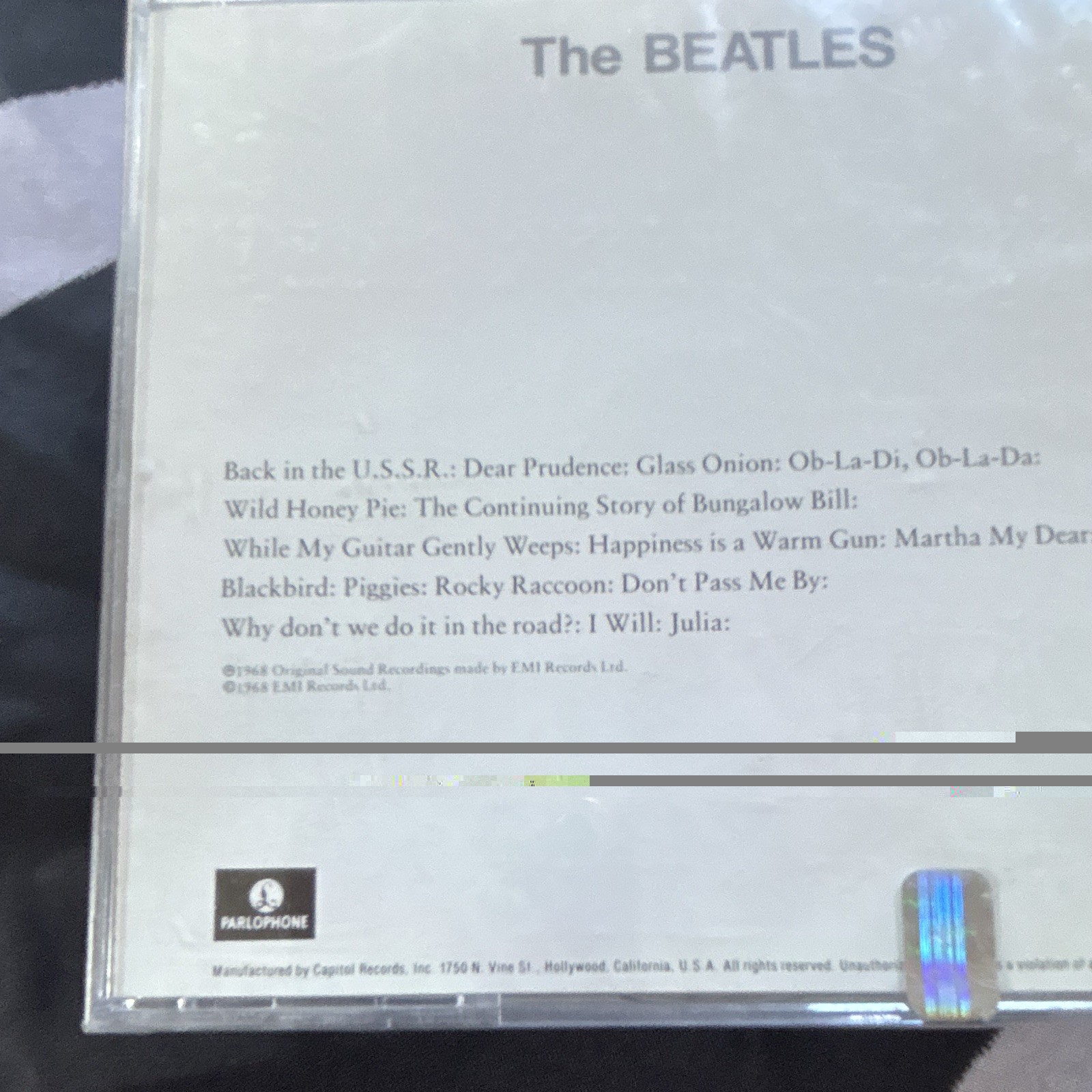 The Beatles The Beatles CD Rock Parlophone 1968 CDP 7 46443 2 CDS 7 46443 8 Mint