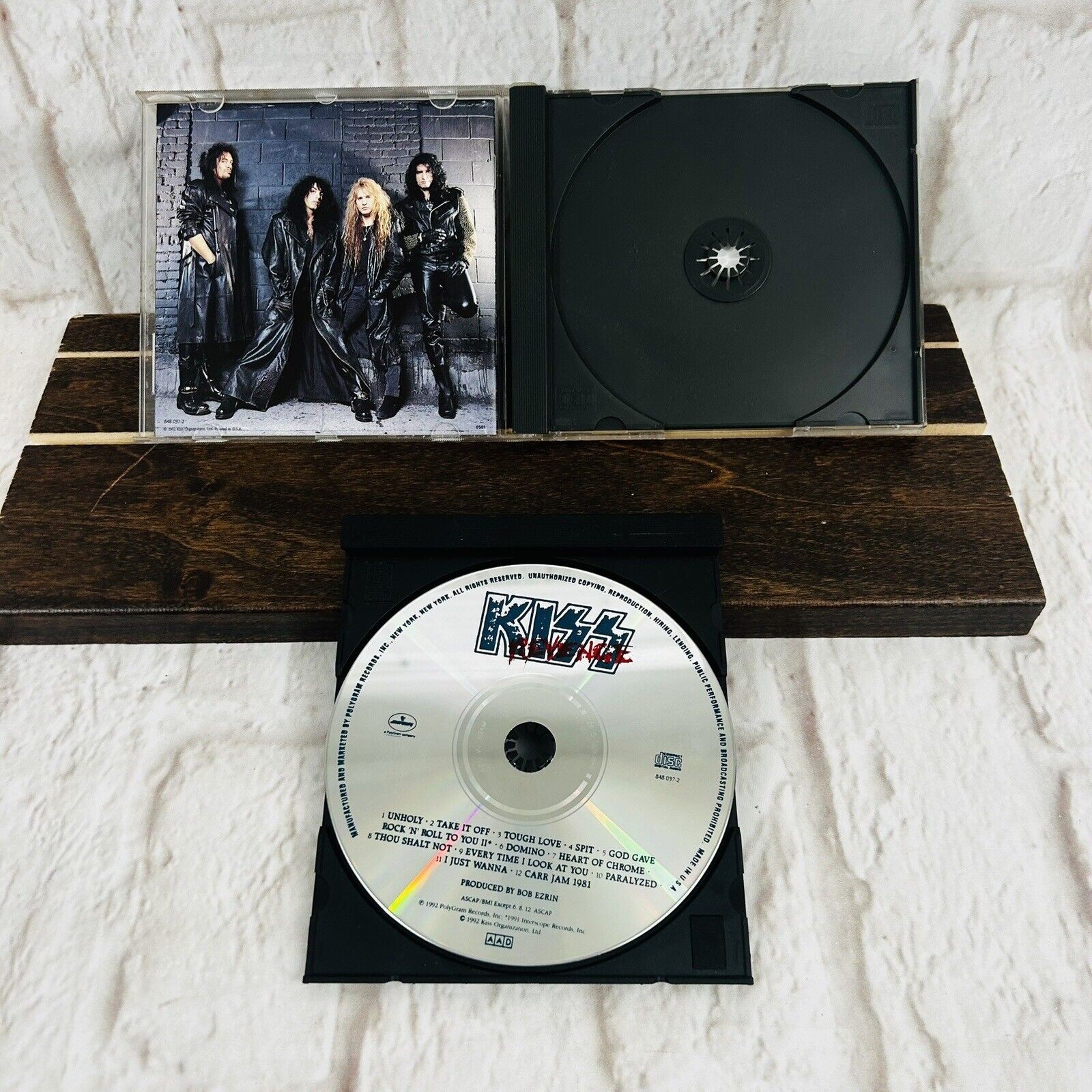 Revenge Kiss CD 1992 Full Silver Hub Mercury 1992 Heavy Metal Hair