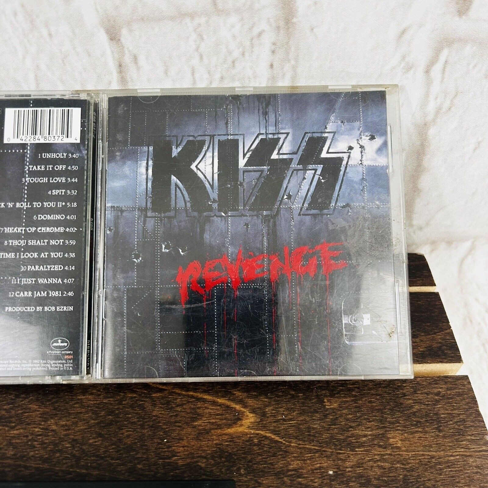 Revenge Kiss CD 1992 Full Silver Hub Mercury 1992 Heavy Metal Hair